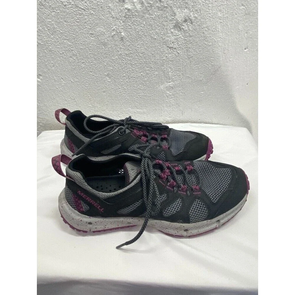 MERRELL WOMENS 7.5 GRAY RUNNING HIKING SNEAKERS